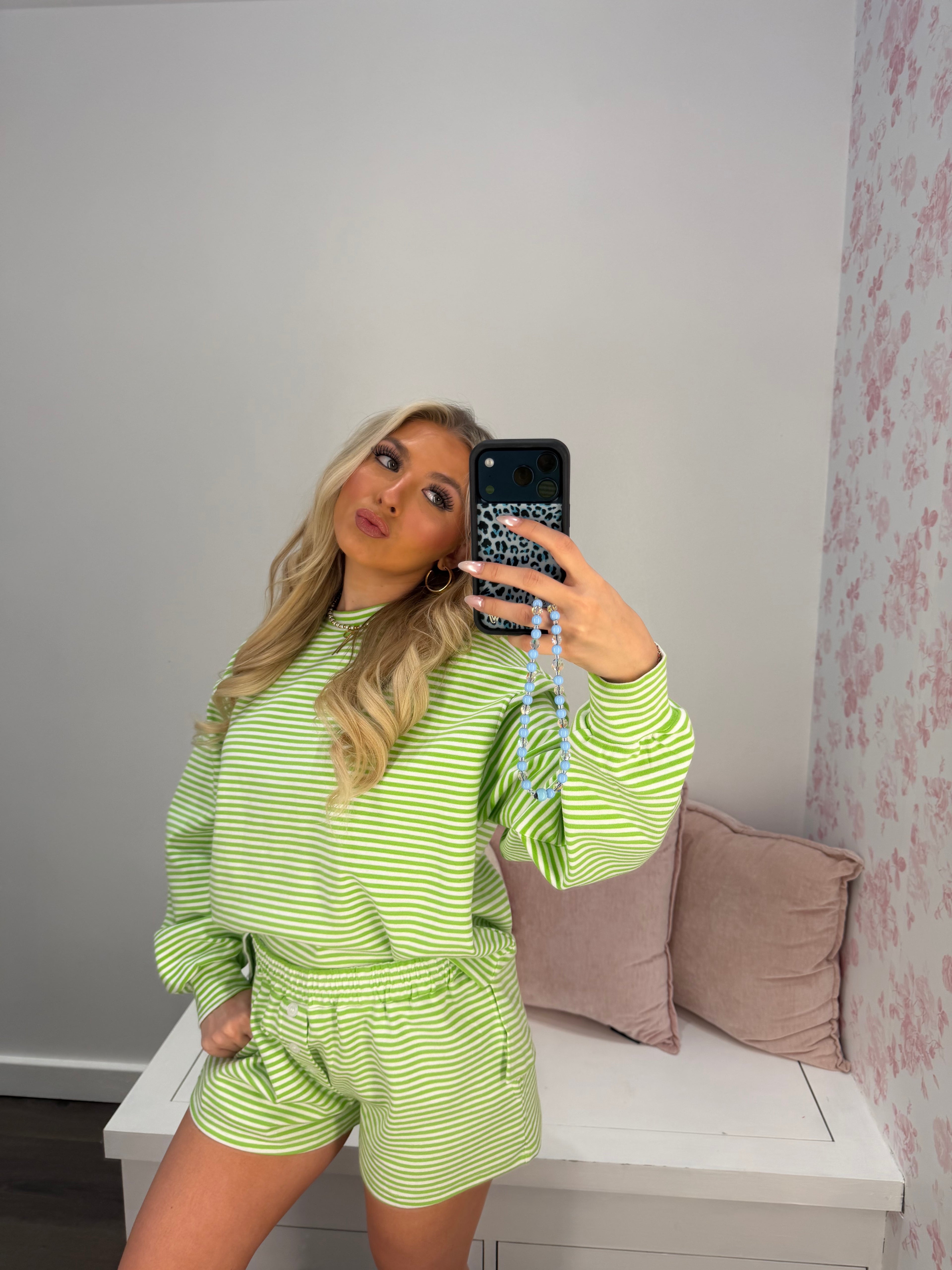 Lucky Love Stripe Set (SHORTS)