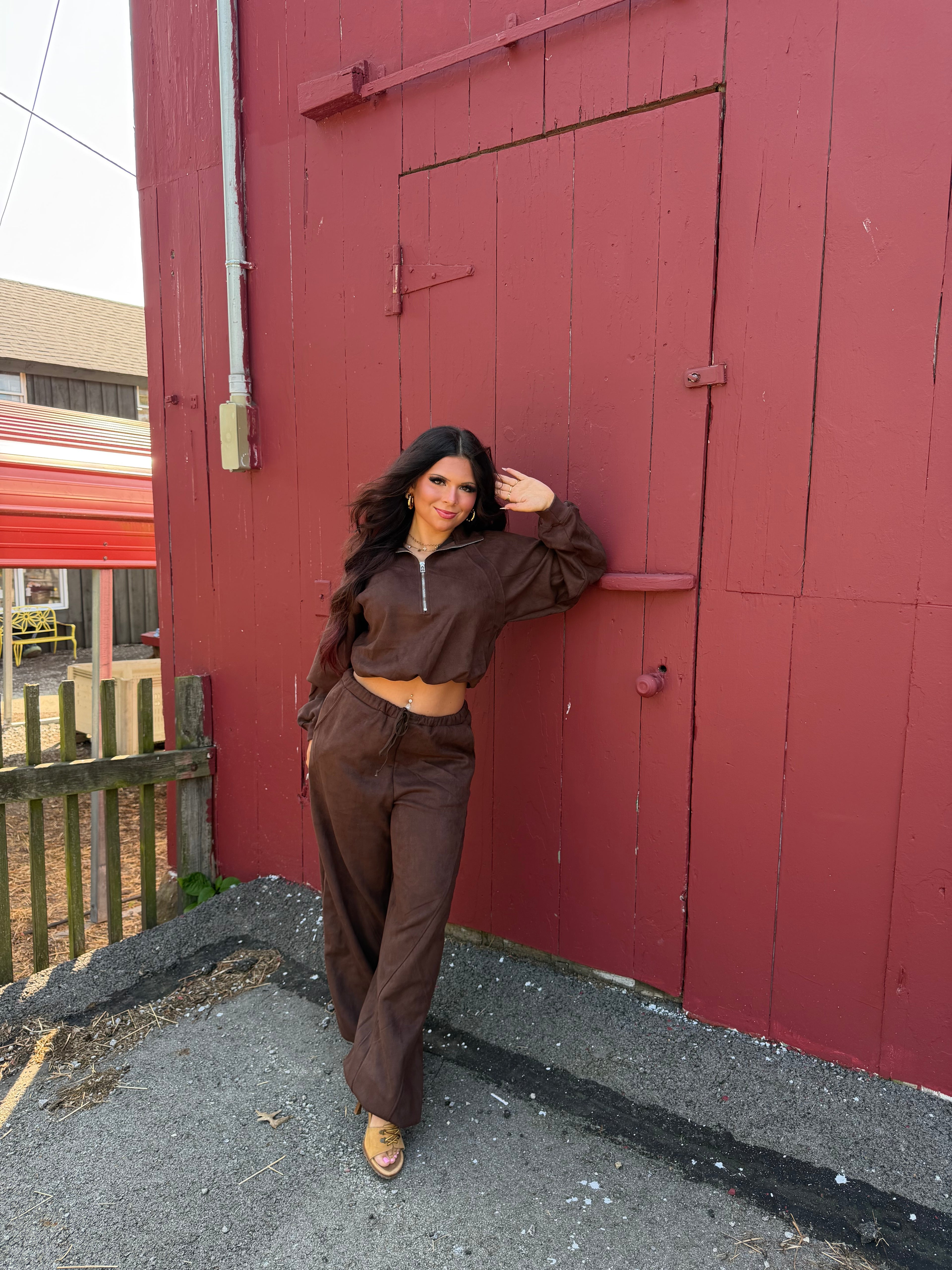 Sugar Suede Set (TOP) Brown
