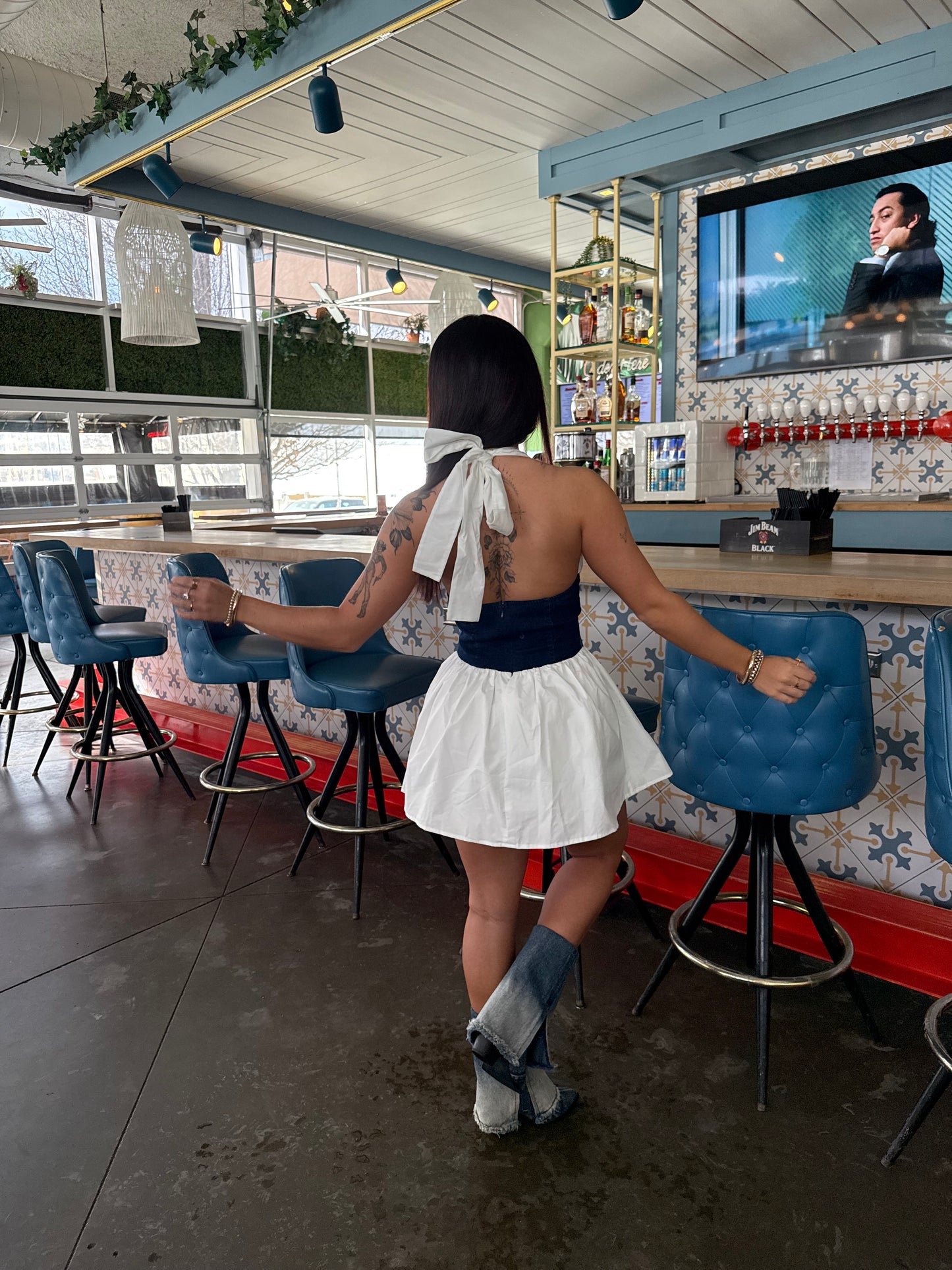 Nova Denim/Poplin Dress