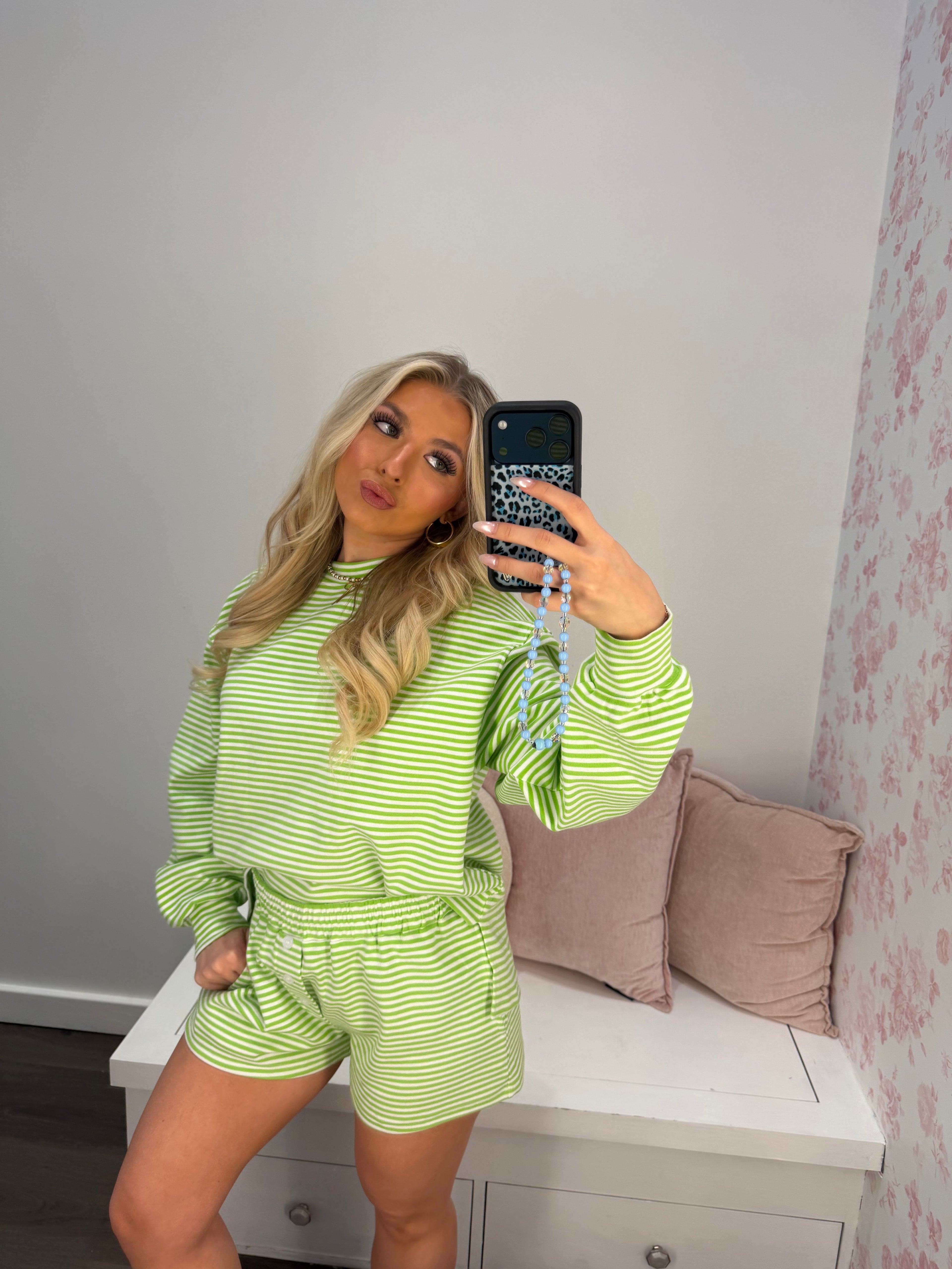 Lucky Love Stripe Set (SHORTS)