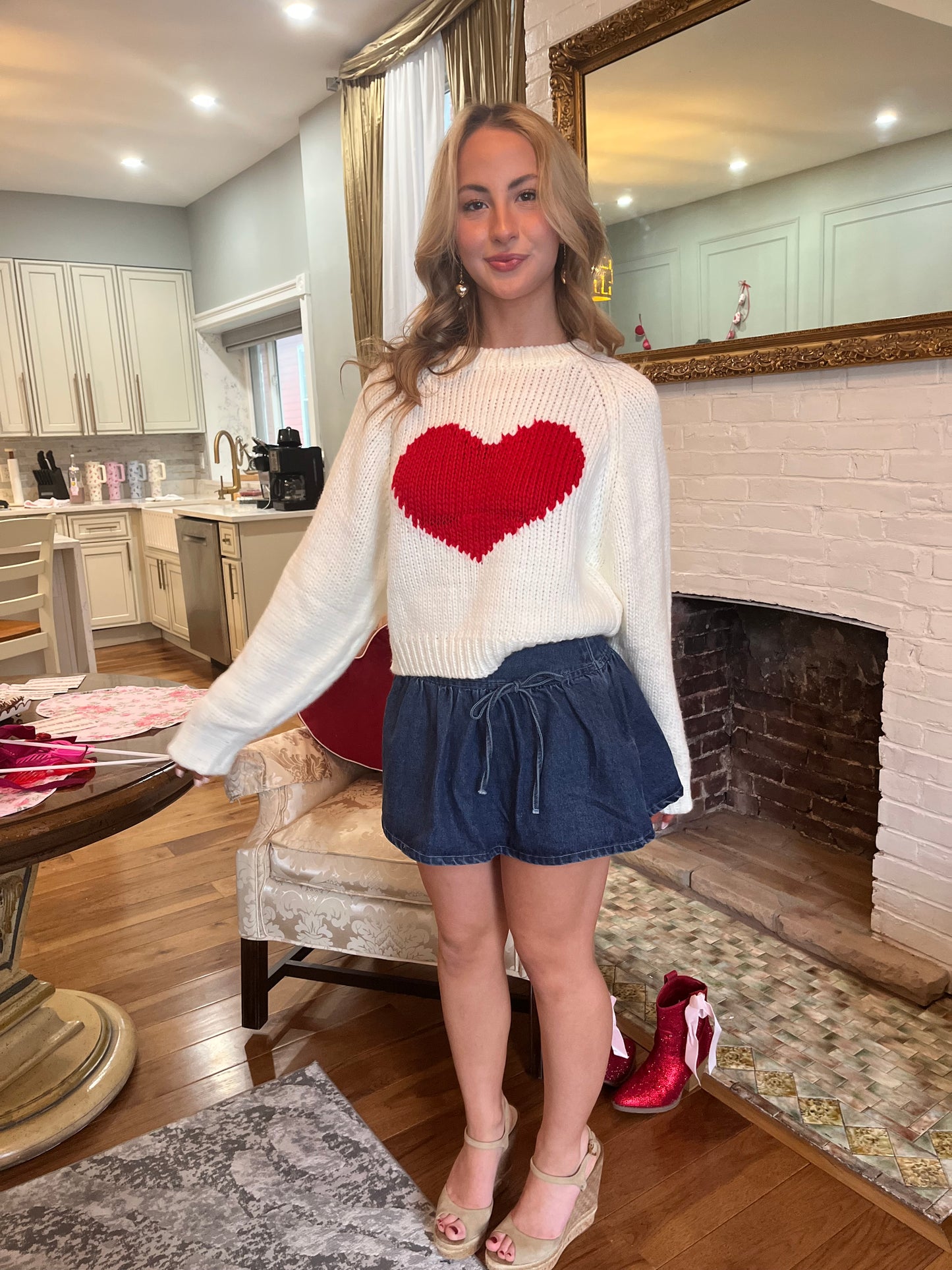 Hollow Heart Sweater