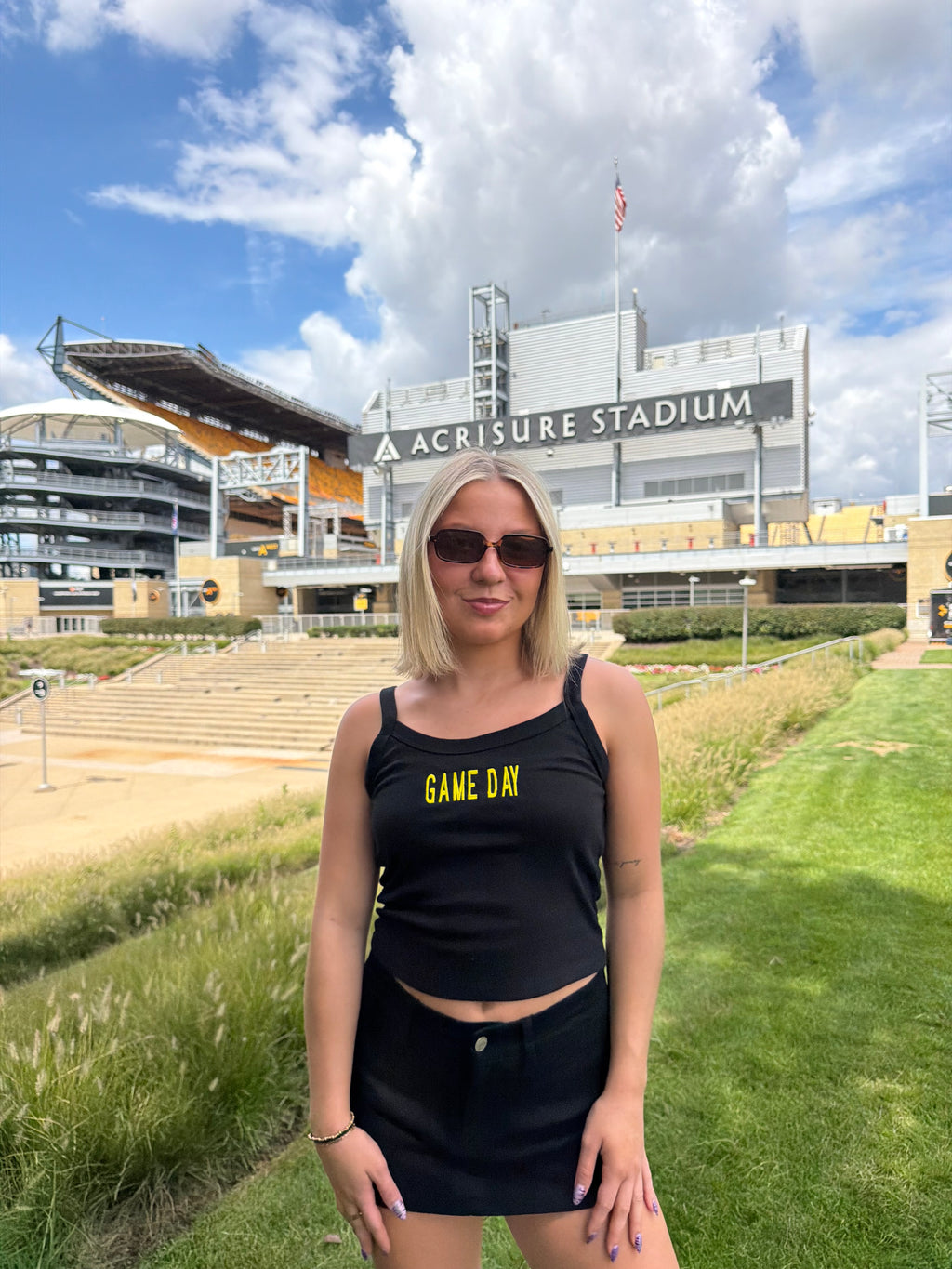 Black & Gold Tank: Gameday FINAL SALE