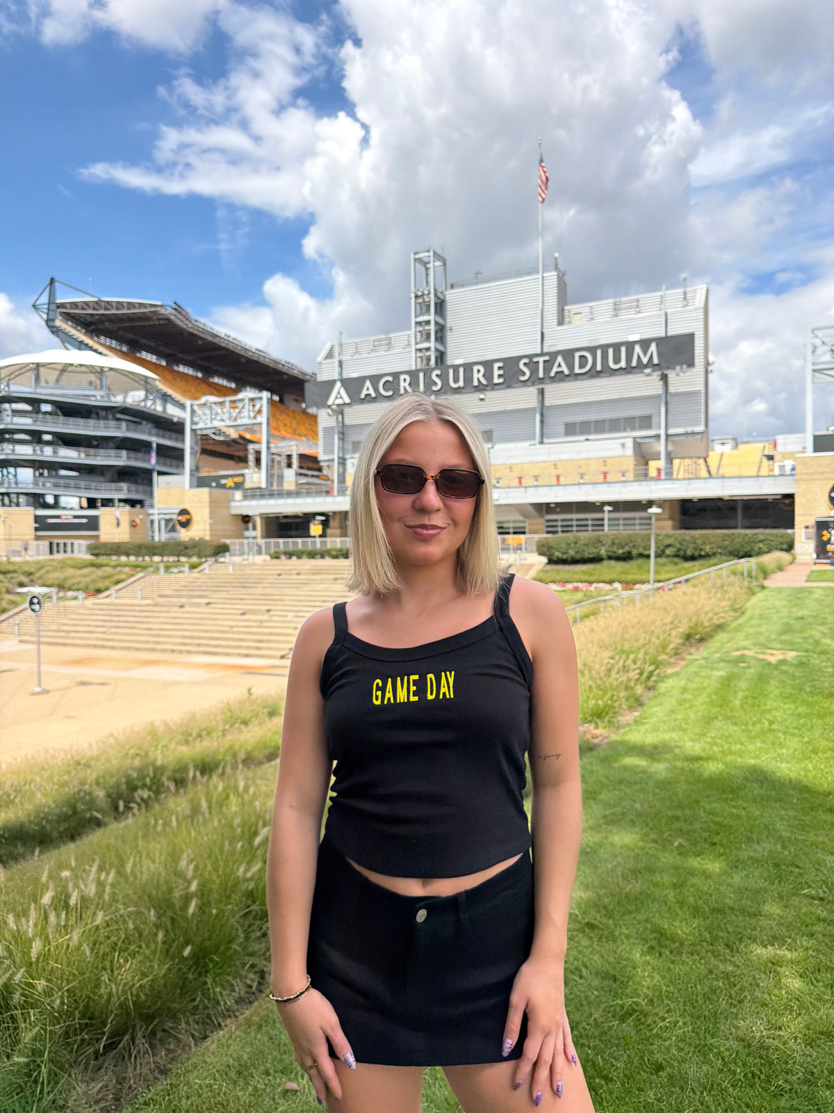 Black & Gold Tank: Gameday FINAL SALE