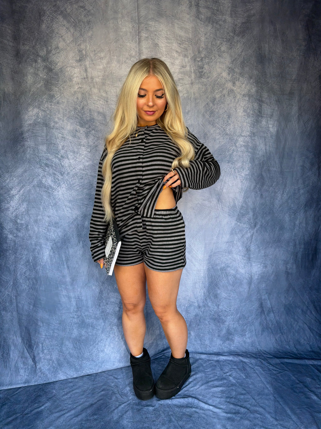 How Cozy! Soft Stripe Set (SHORTS ONLY)