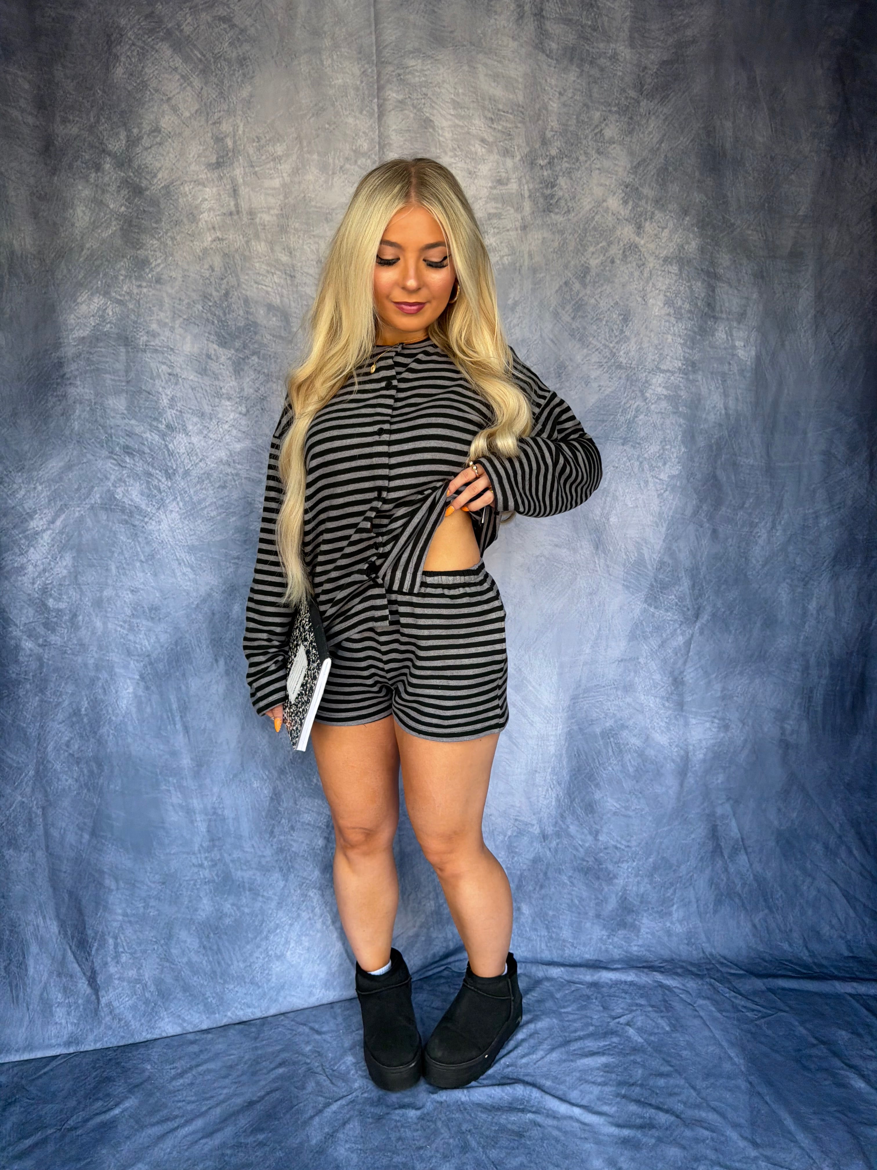 How Cozy! Soft Stripe Set (TOP ONLY)