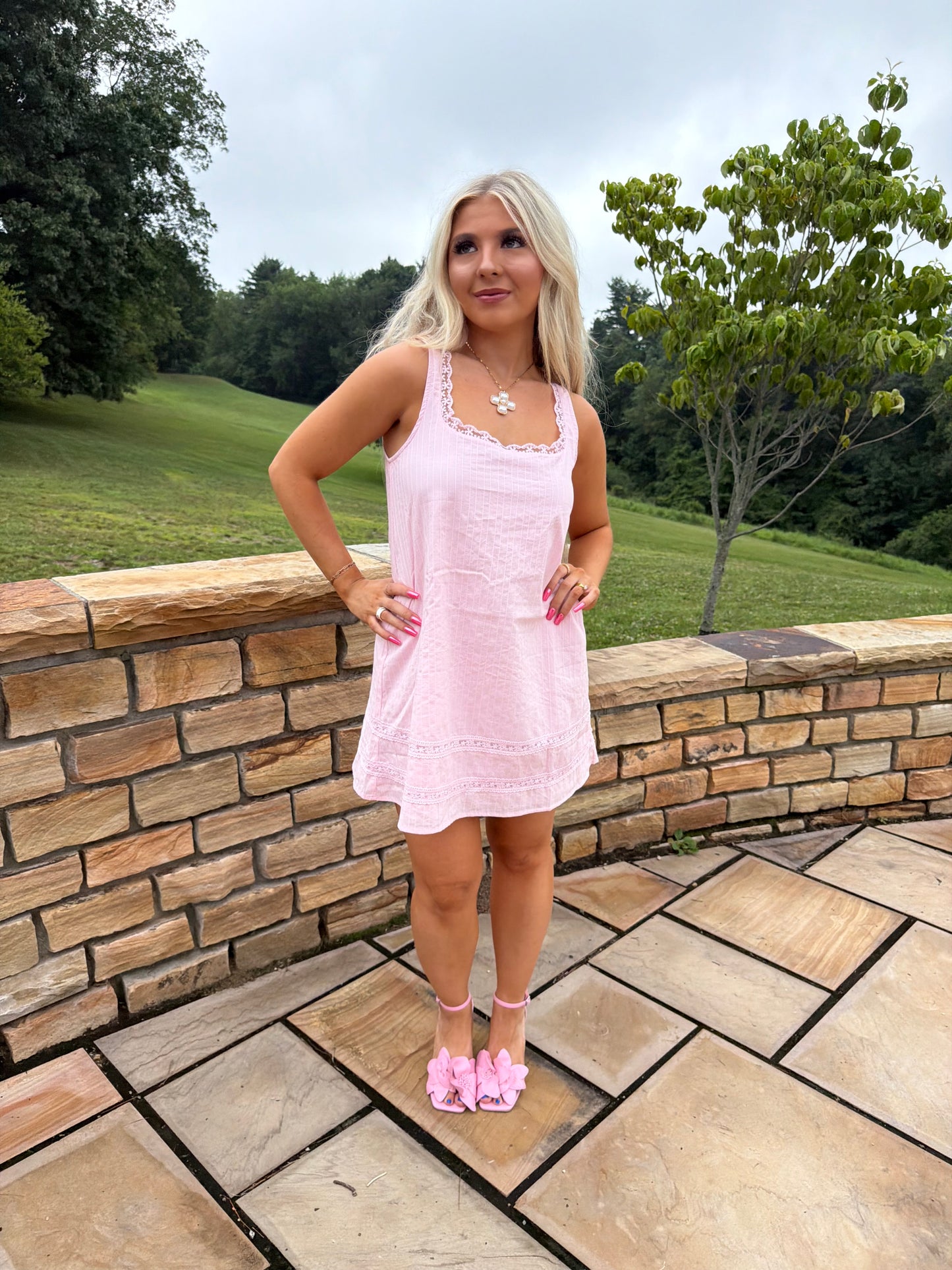 Girly Pop Mini Dress in Pink