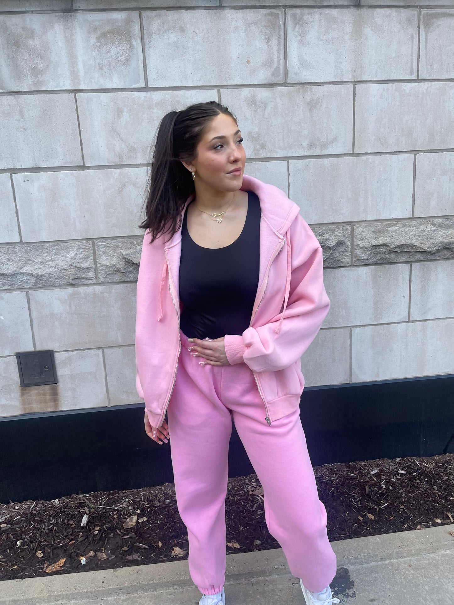 So Fetch Oversized Zip-Up in Blush