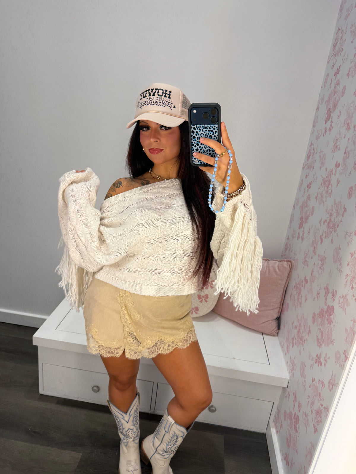 Wrangled Up Suede Skirt