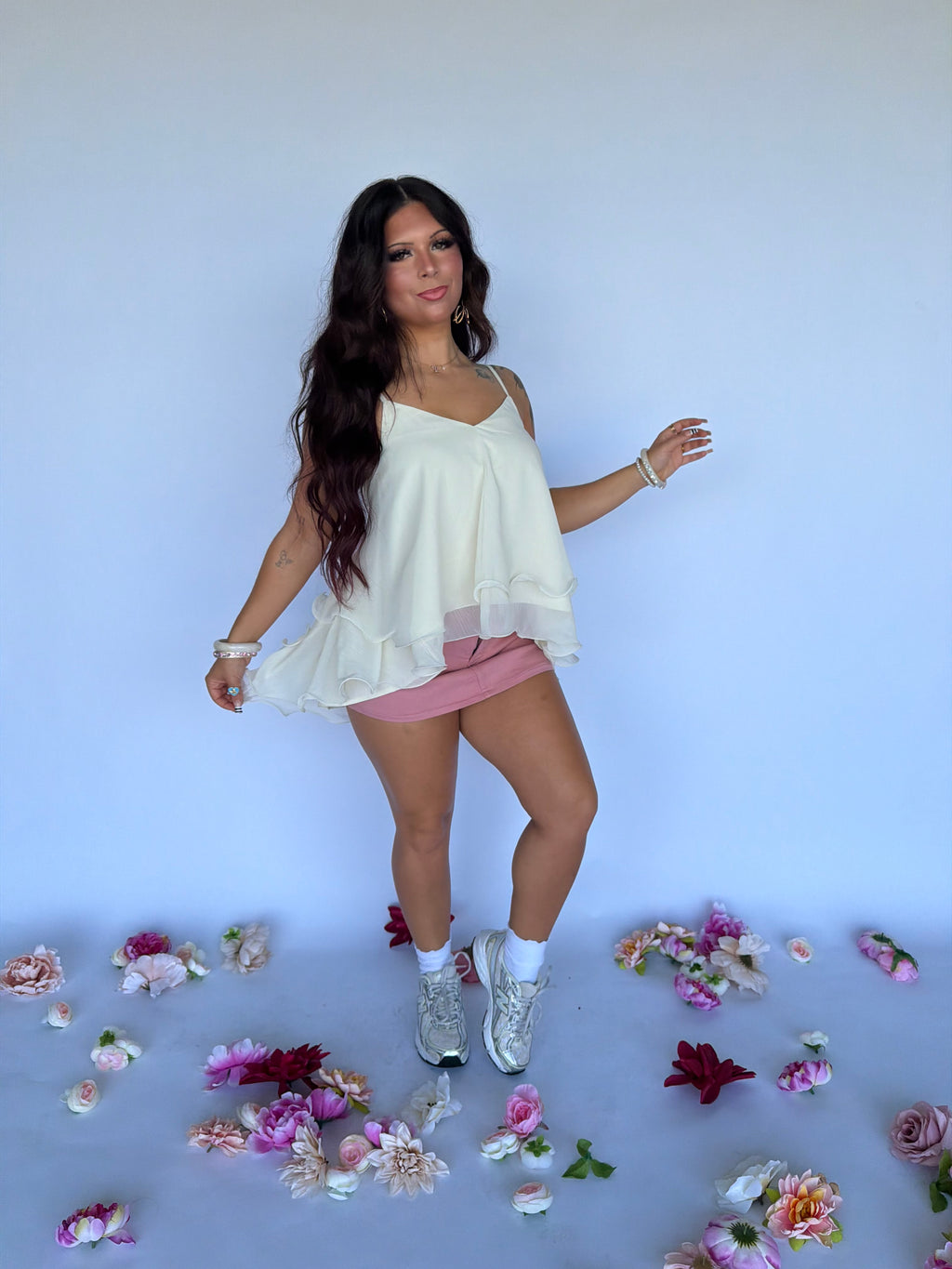Honeybee Tank in Cream FINAL SALE