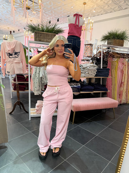Later Today Set (TOP) Pink