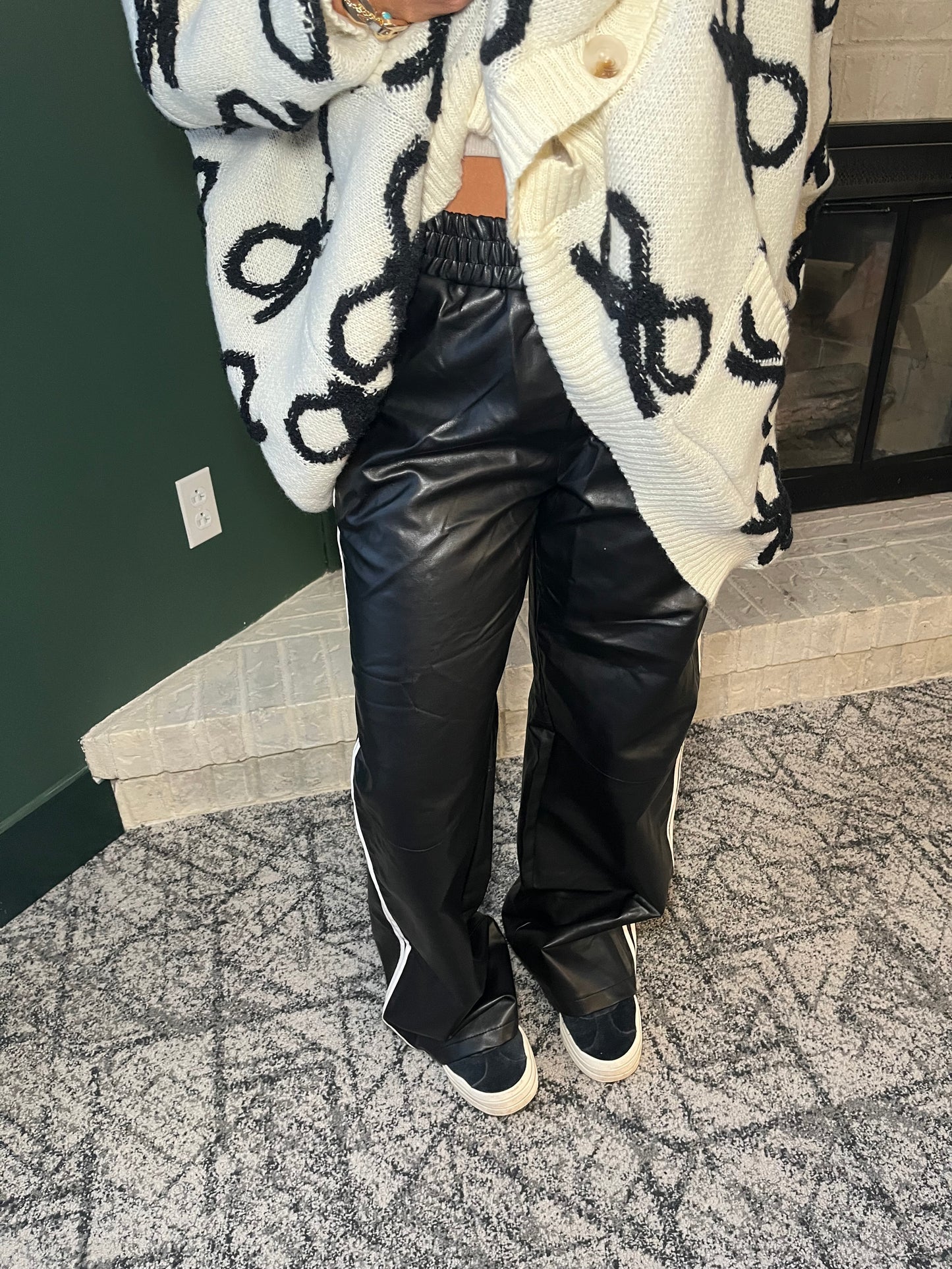 Leather Runner Track Pant