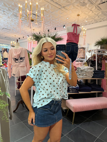 Soundtrack Polka Tee in Blue