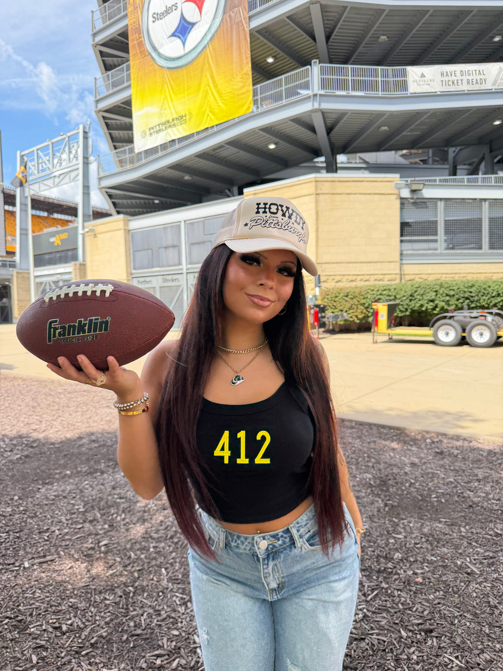 Black & Gold Tank: 412 FINAL SALE