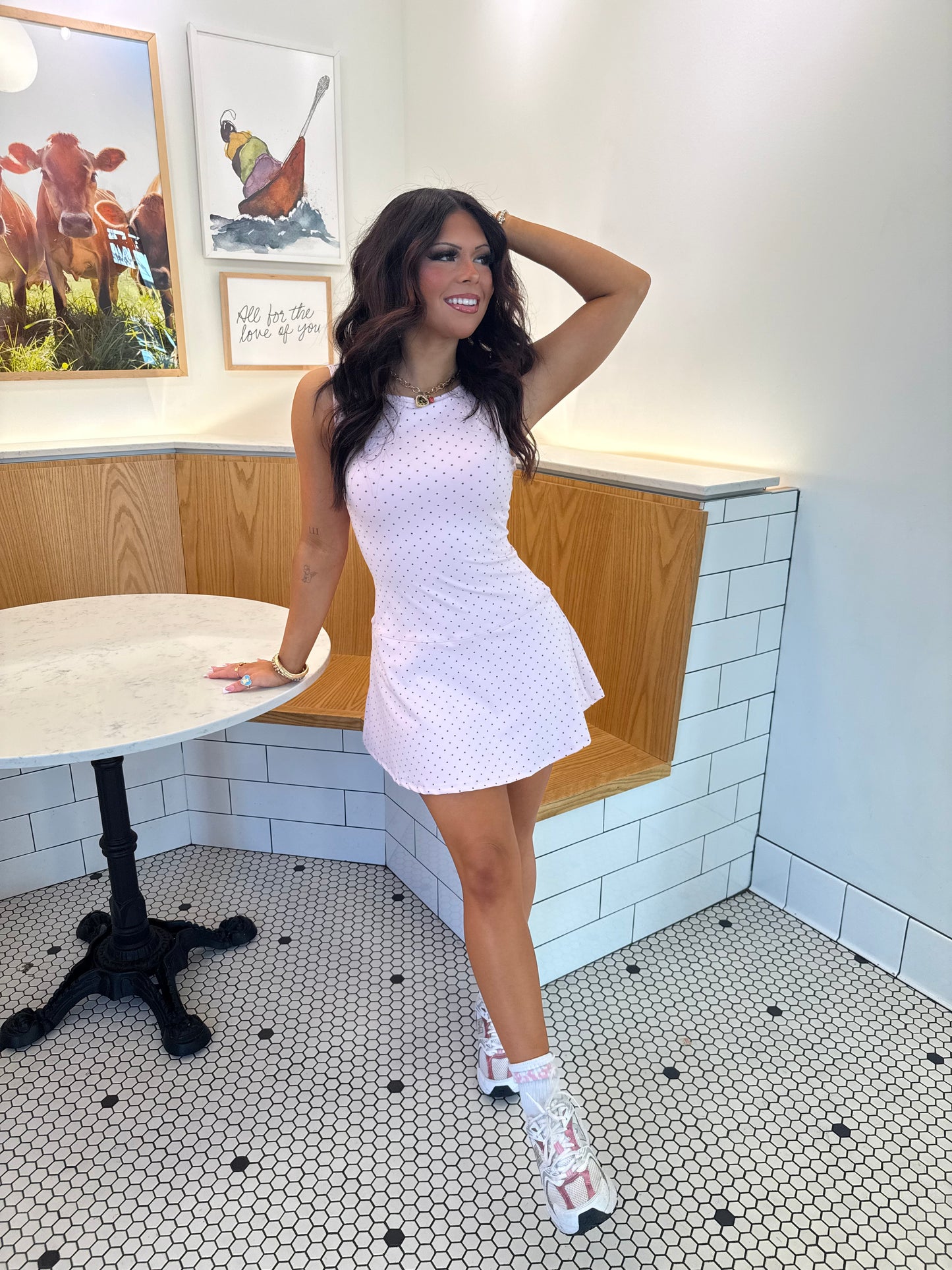 Bonjour Polka Dot Dress PINK