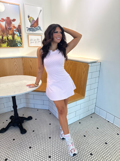 Bonjour Polka Dot Dress PINK