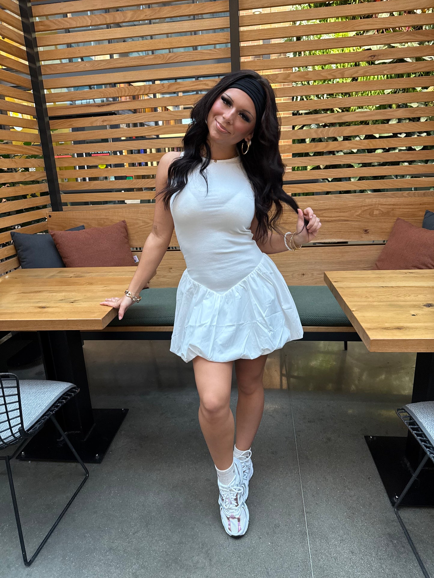 Whiteout Bubble Dress