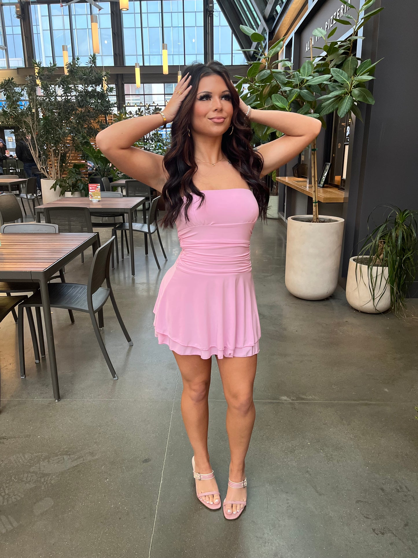 Lover Gal Mini Dress in Pink