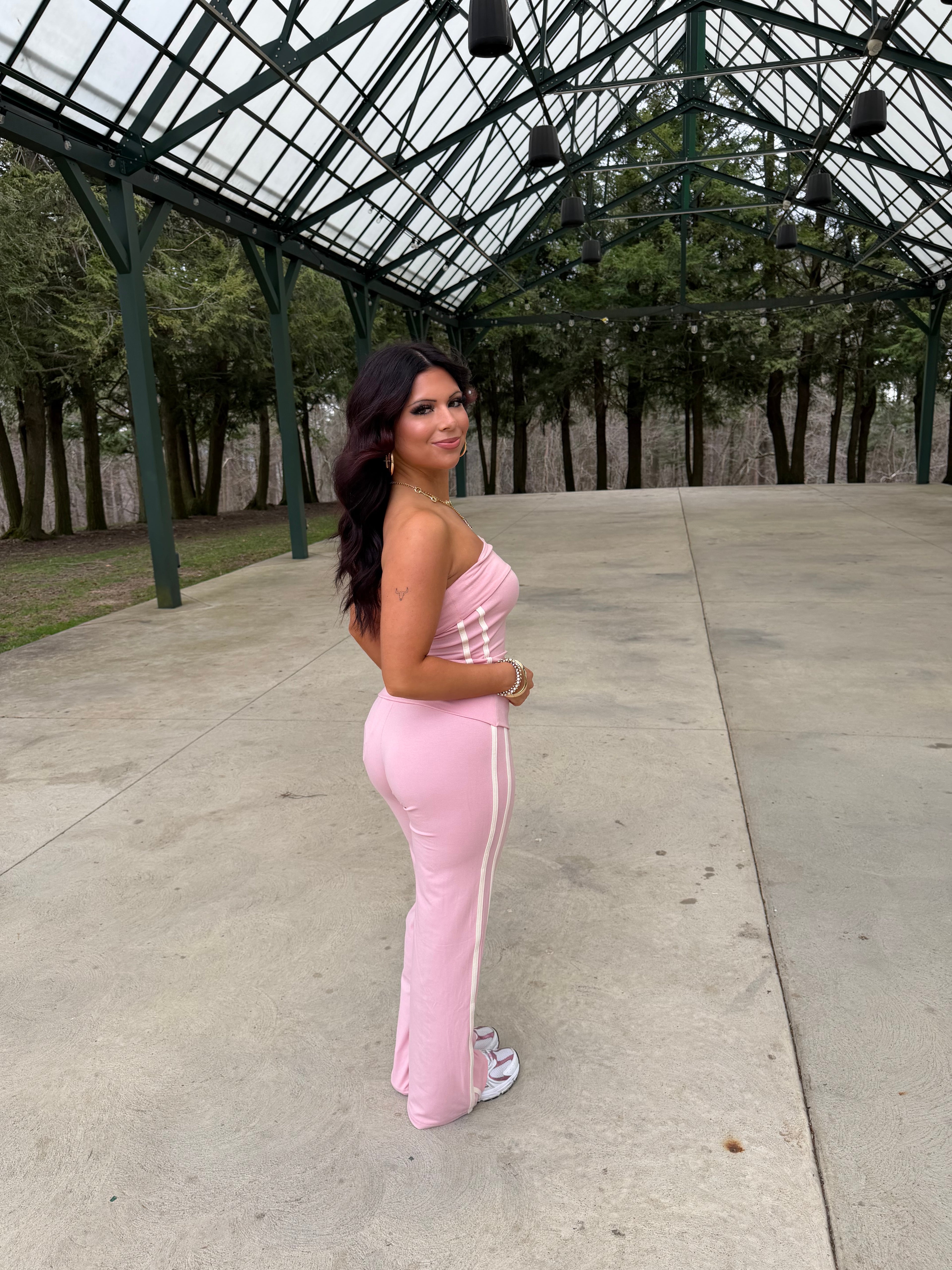 Side Stripe Pink Set (Pant)