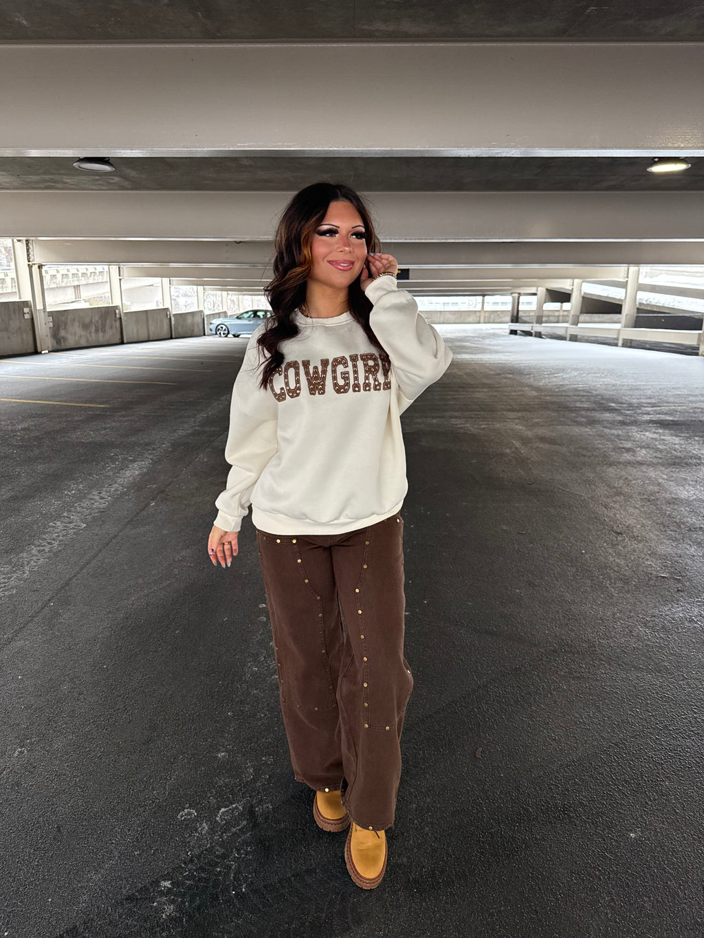 Cowgirl Rhinestone Crewneck