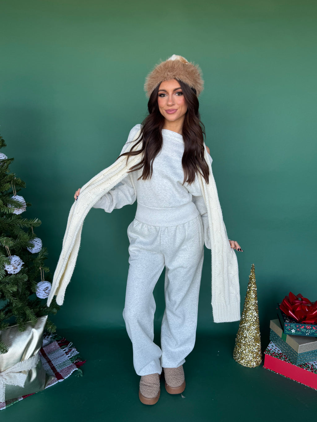 So Fetch Wide Leg Sweatpants in Heather Grey