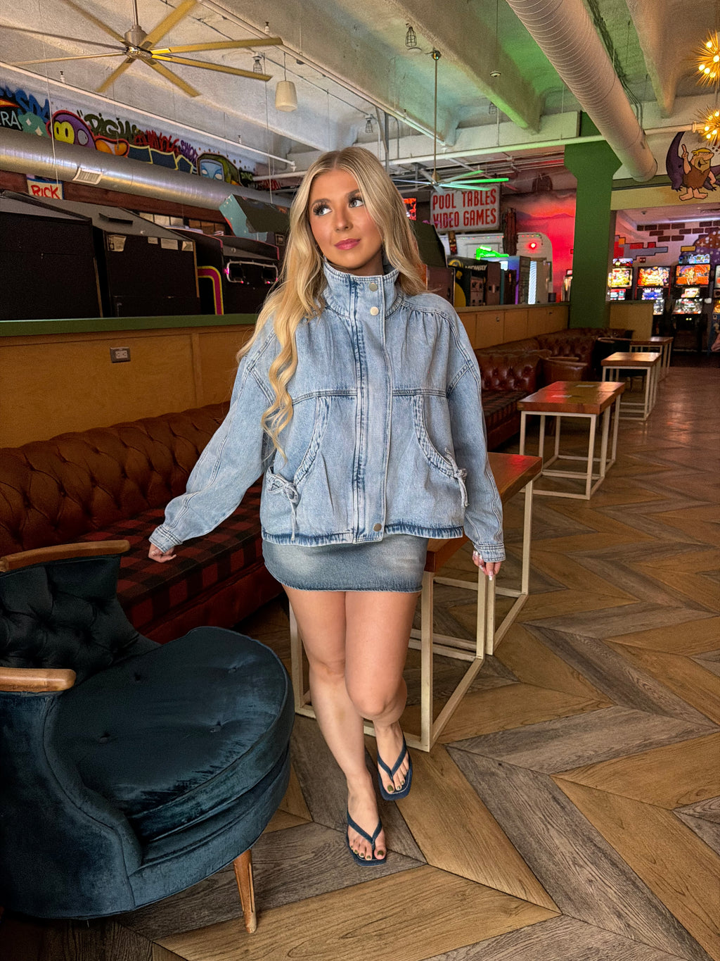 Reale Bow Denim Jacket