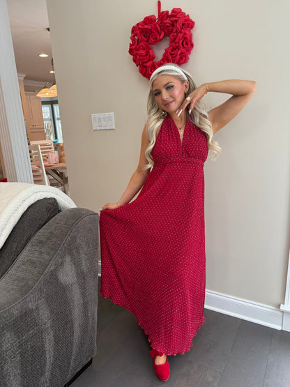Cherry Liquor Maxi Dress