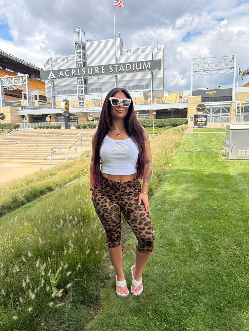 White & Gold Tank: Pittsburgh FINAL SALE
