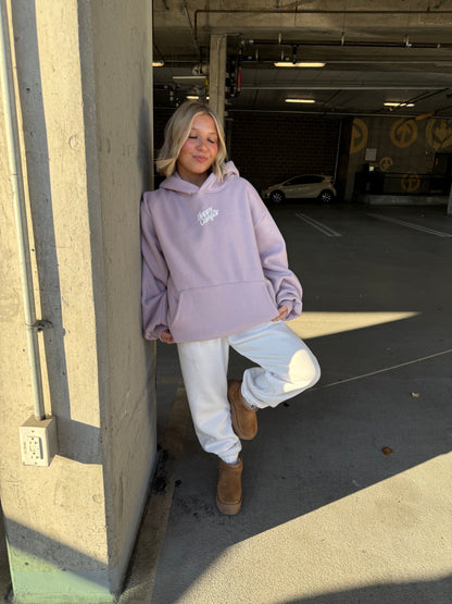 Happy Camp3r Puff Series Lilac Hoodie