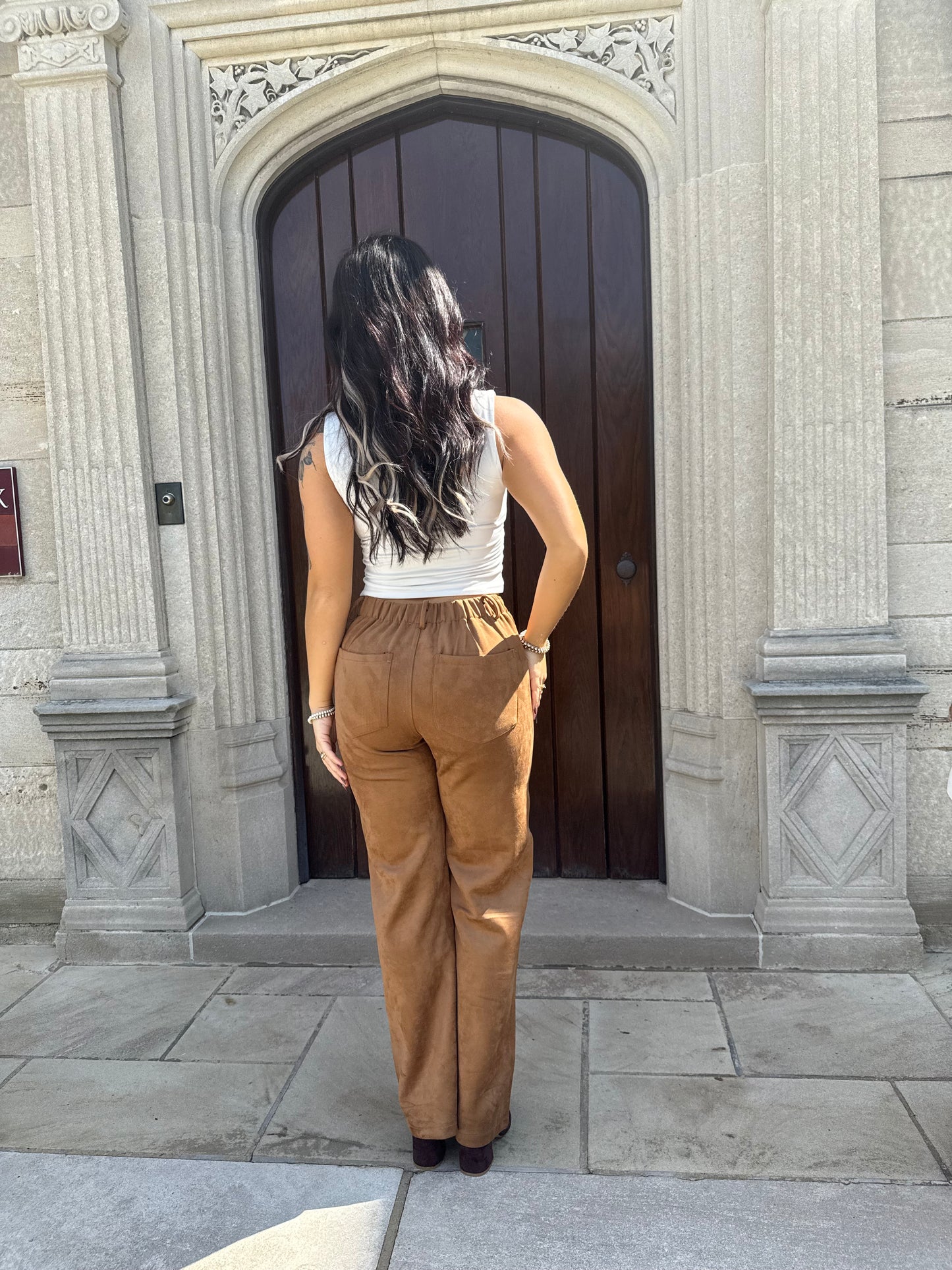 Fall Vibing Suede Pants