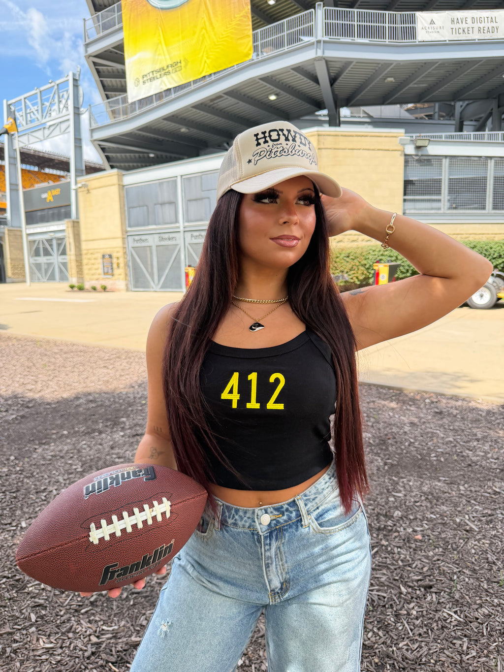 Black & Gold Tank: 412 FINAL SALE