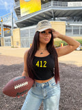 Black & Gold Tank: 412 FINAL SALE
