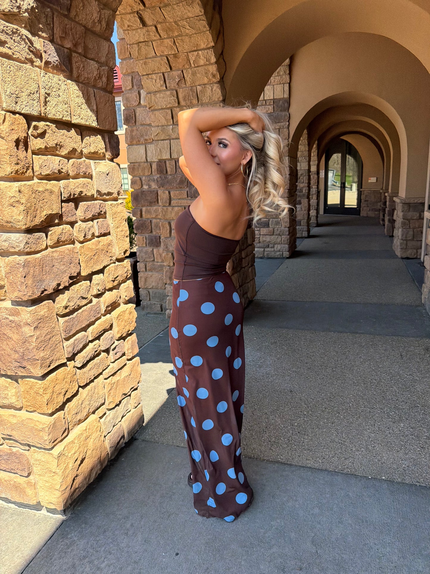 Brownie Points Blue Dots Skirt