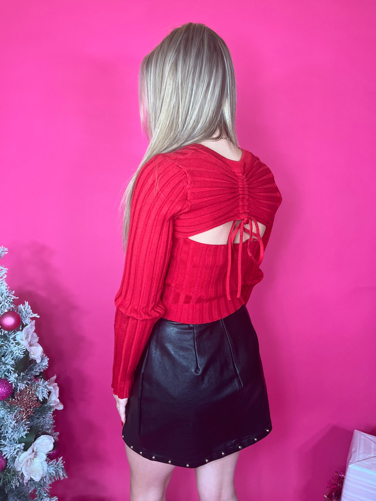 Holiday Function Sweater in Red