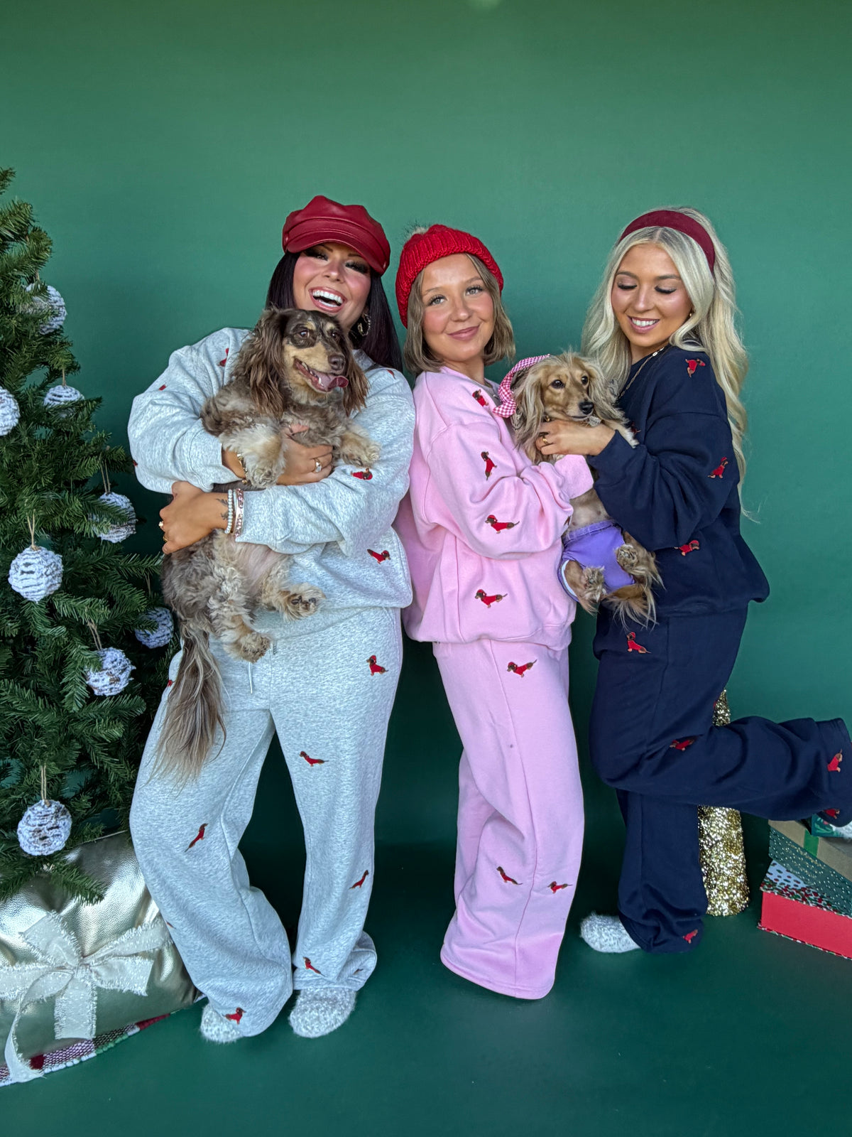 Santa Weenie Crew Pink FINAL SALE