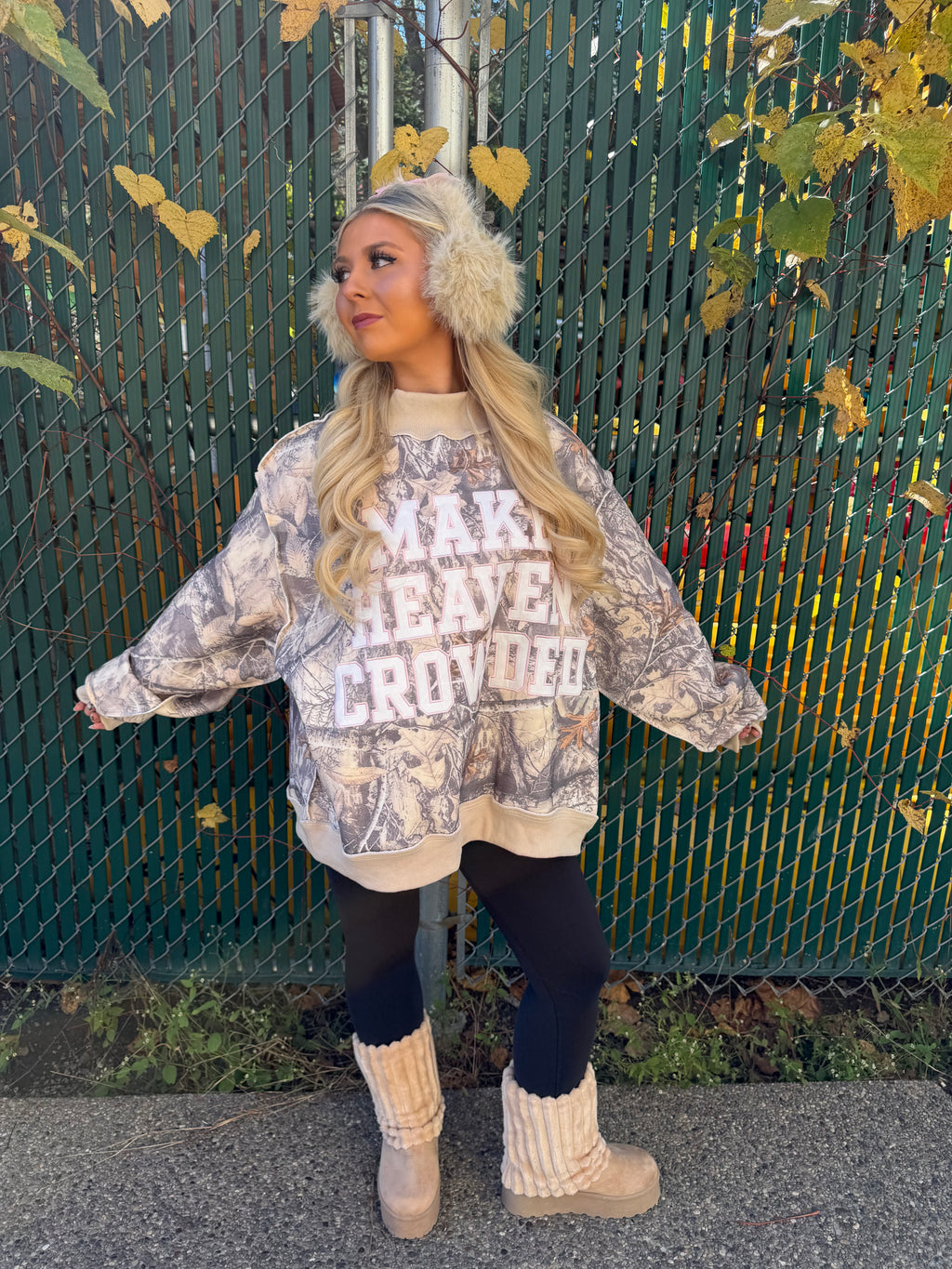 Camo Make Heaven Crowded Mockneck