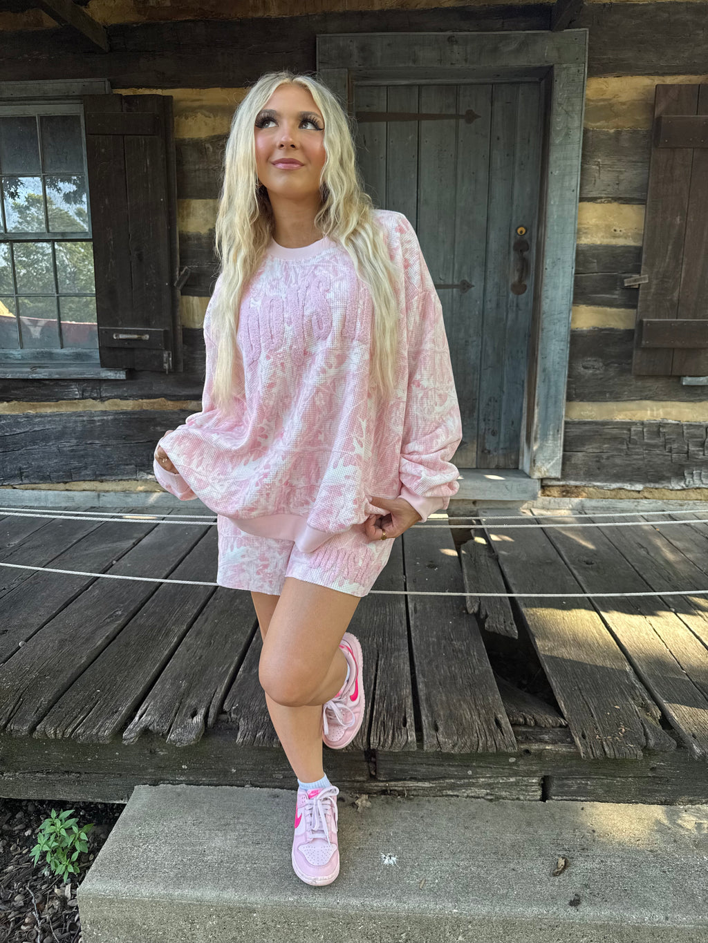 Boys Lie Pink Manhunt Crewneck