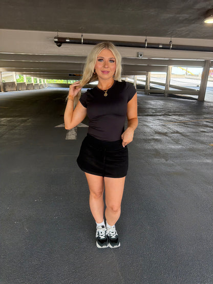 Grounded Sweatskirt in Black