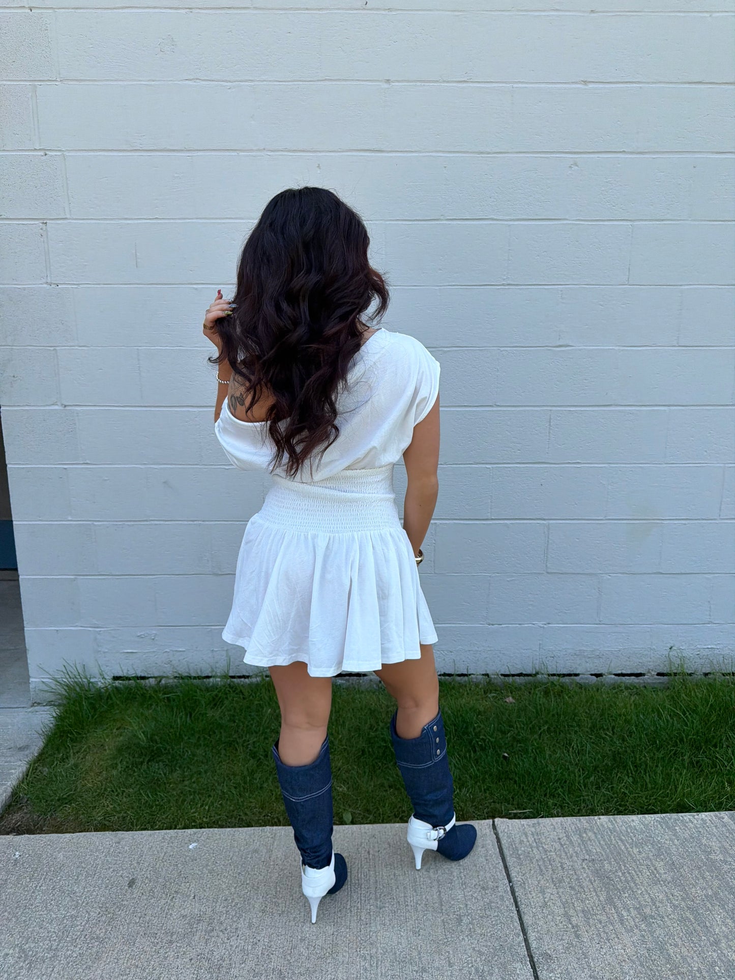 Super Simple Mini Dress in White