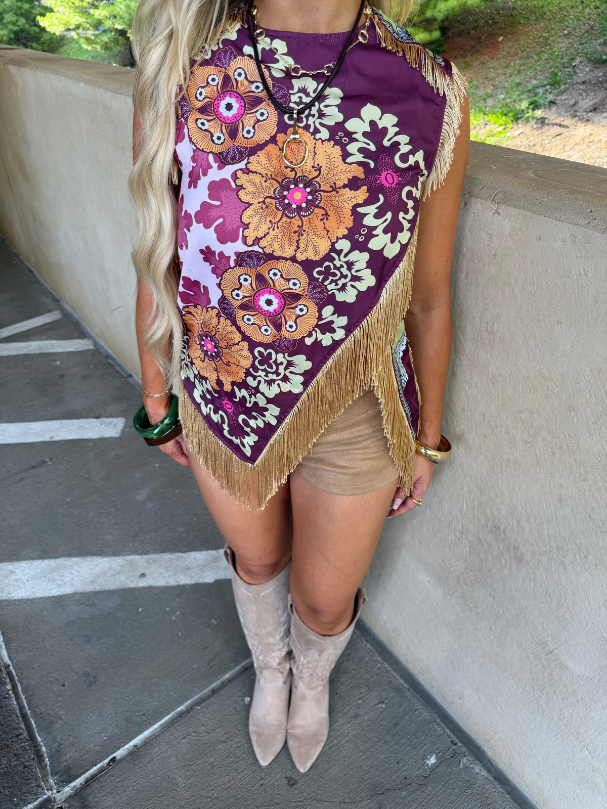 Wine & Dine Fringe Fall Top