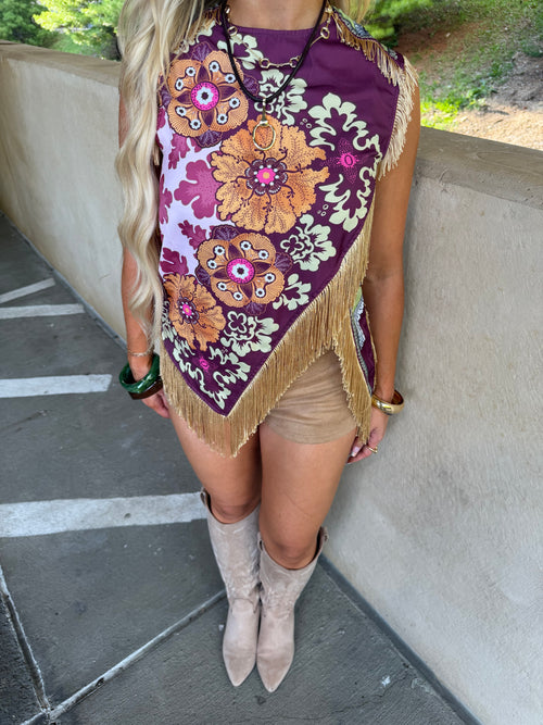 Wine & Dine Fringe Fall Top