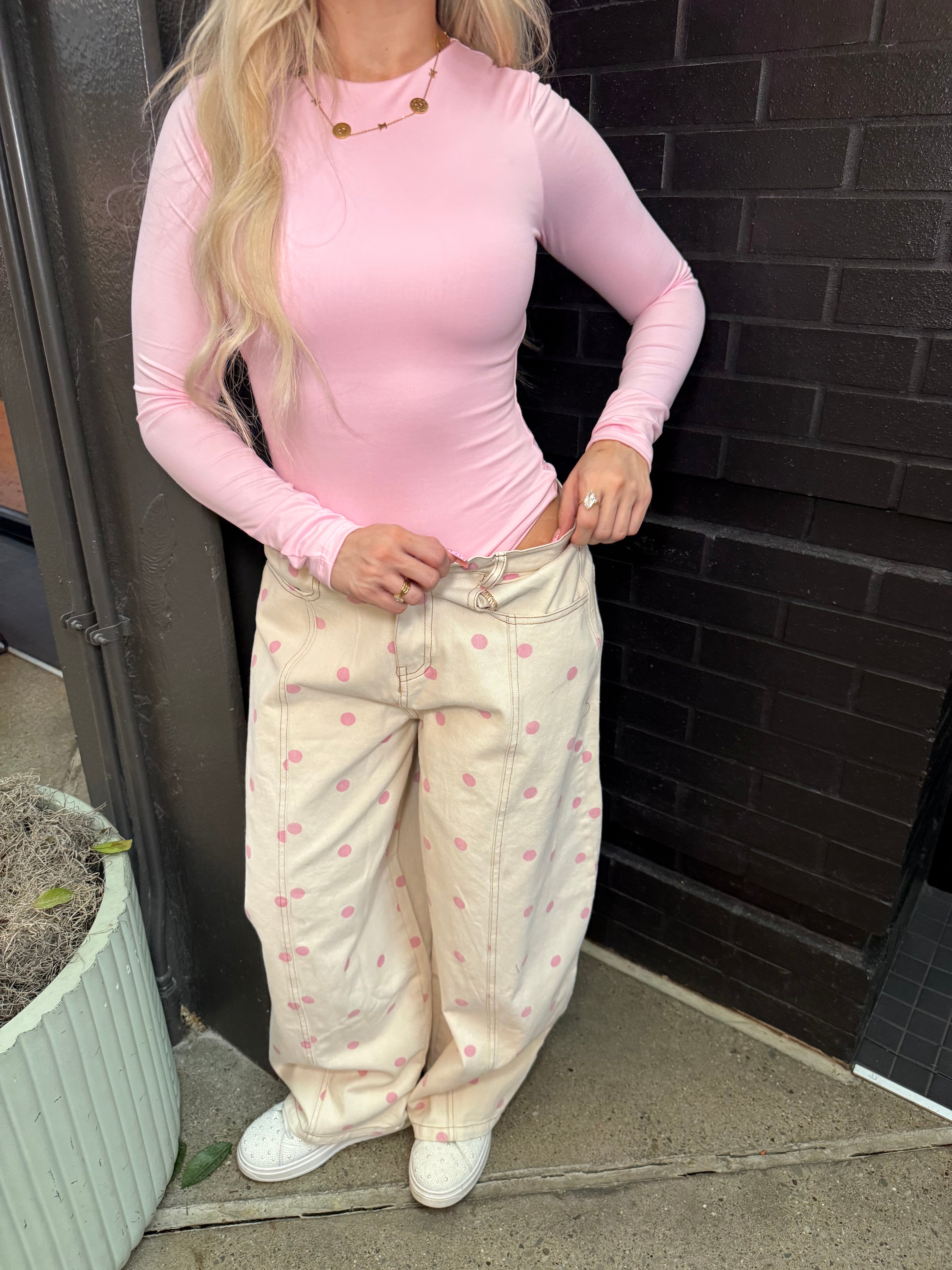Essentials Bodysuit in Pink