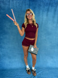 Made For You Lace Short BURG