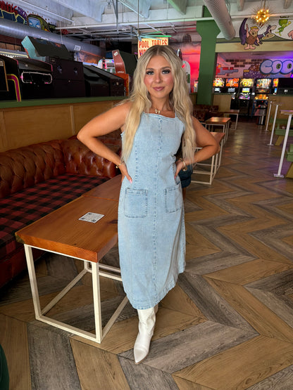 Dione’s Denim Midi Dress