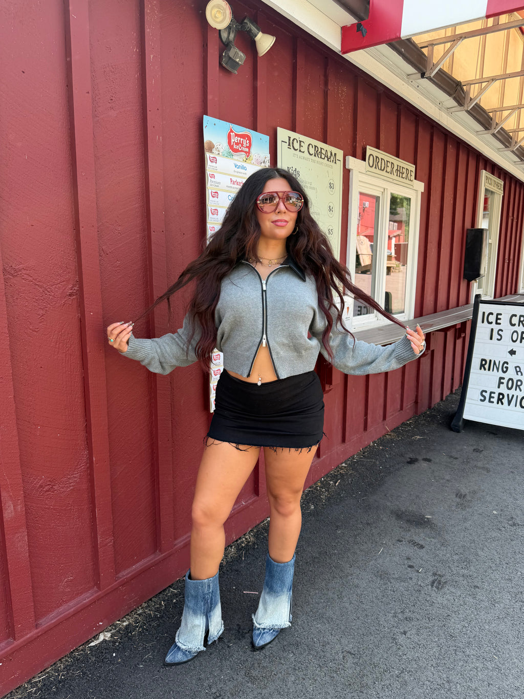 Leather Sweater Zippy