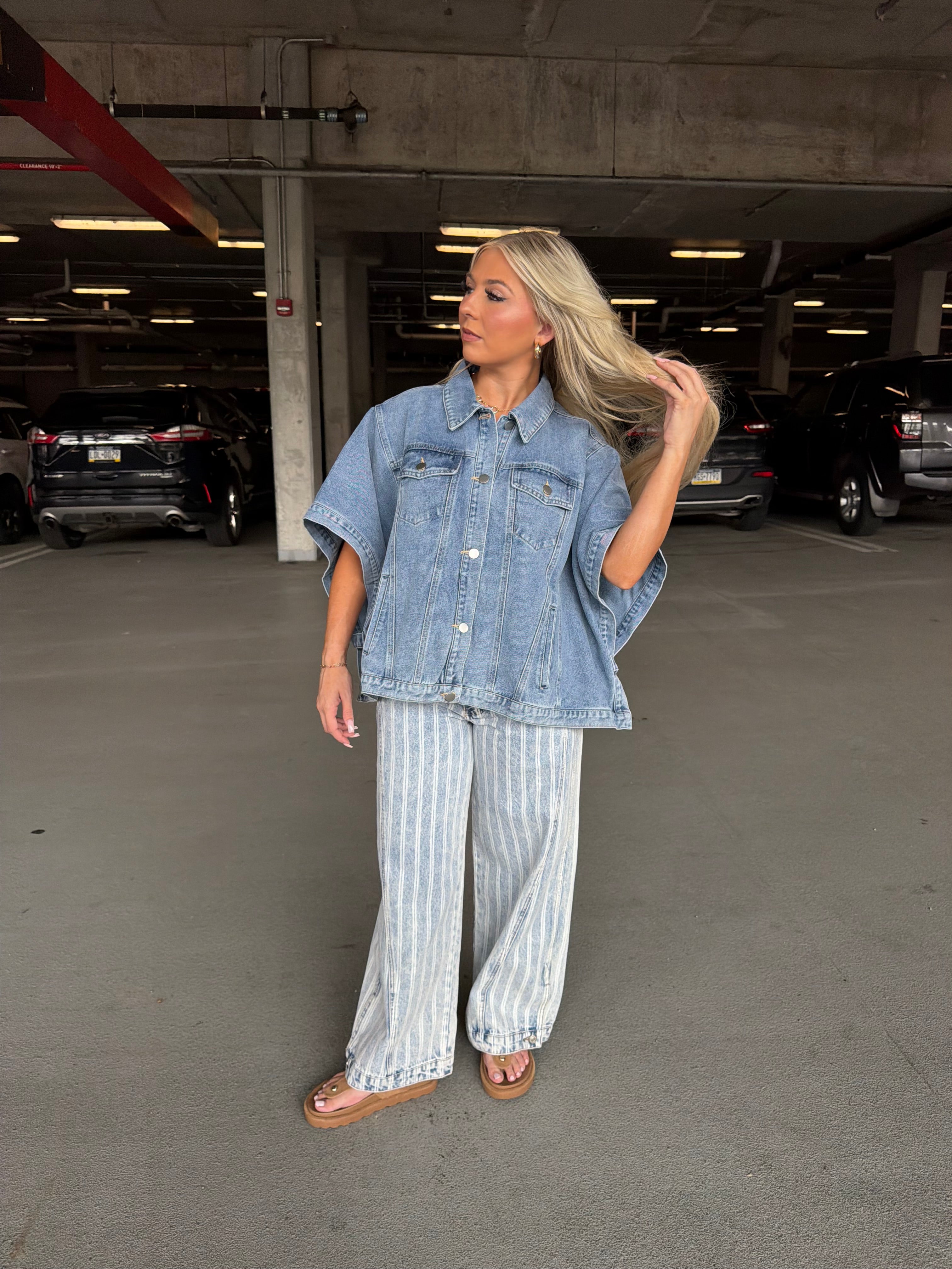 Denim Doll Cape Jacket