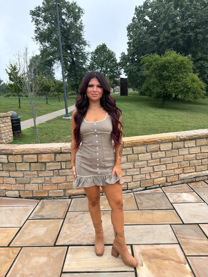 Sab Mini Dress in Brown