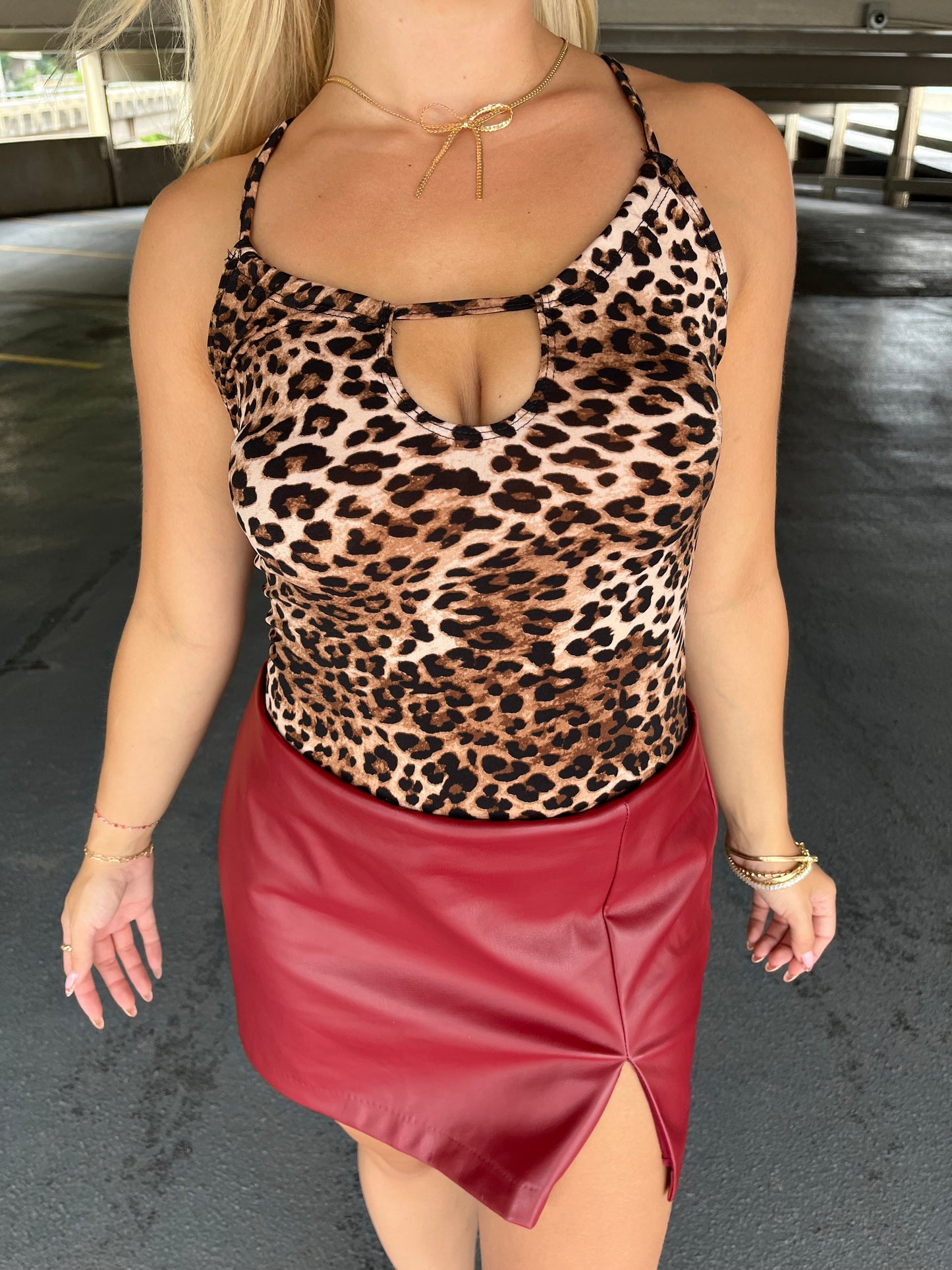 Leopard Keyhole Bodysuit