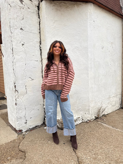 The COZIEST Zip-Up in Brown