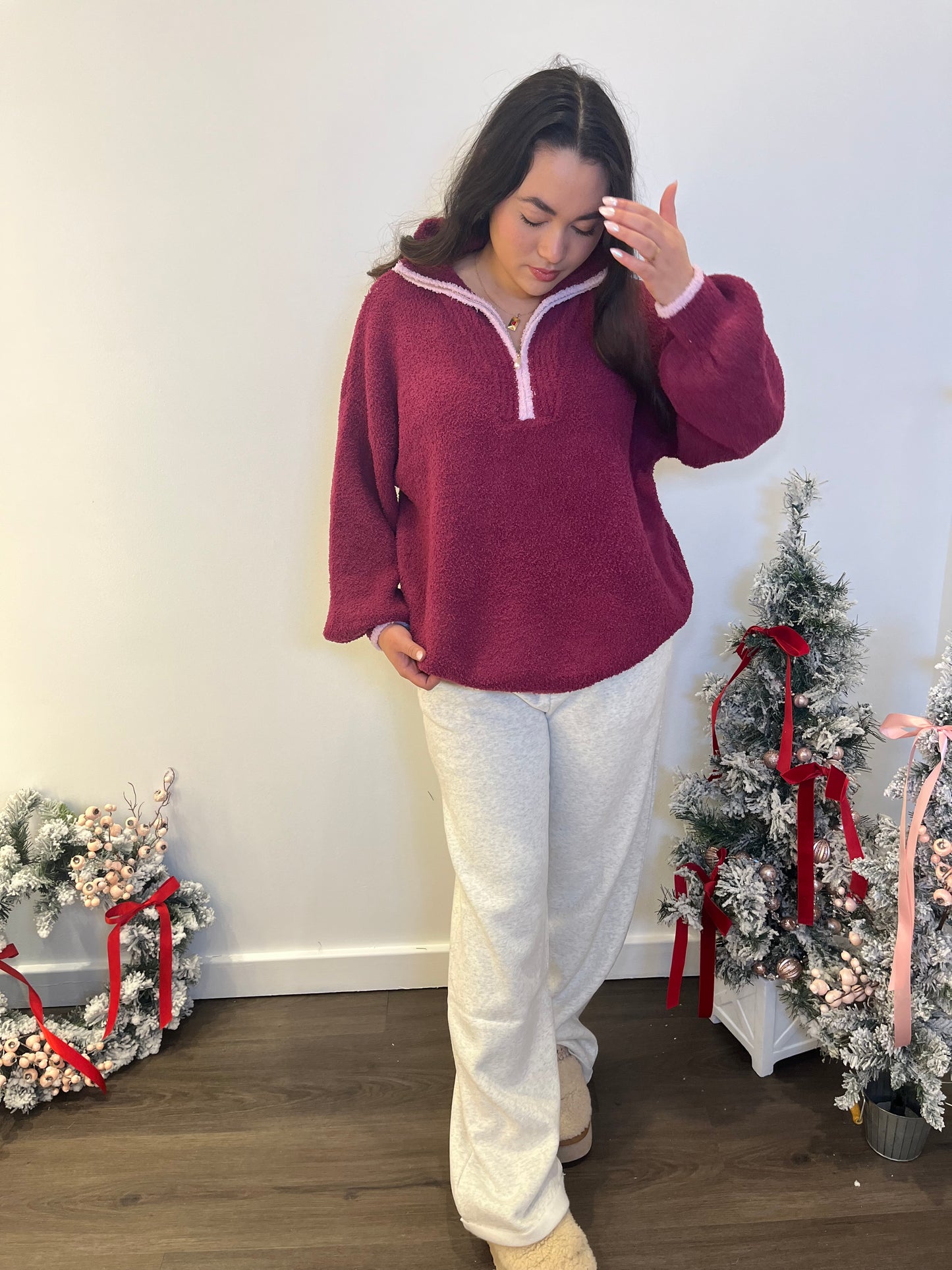 Luna Lover Soft Pullover in Plum