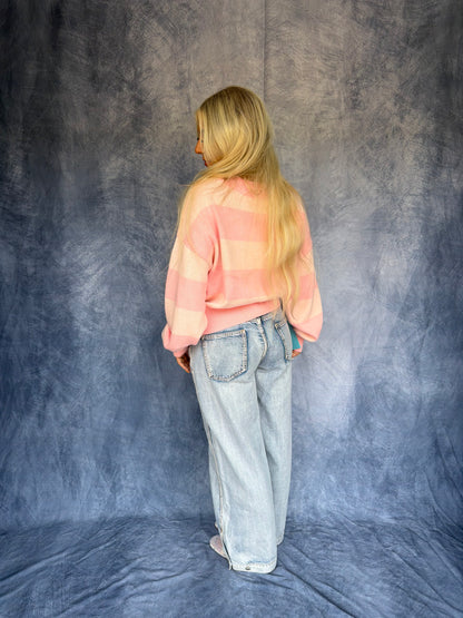 Lady Love Pink Stripe Sweater